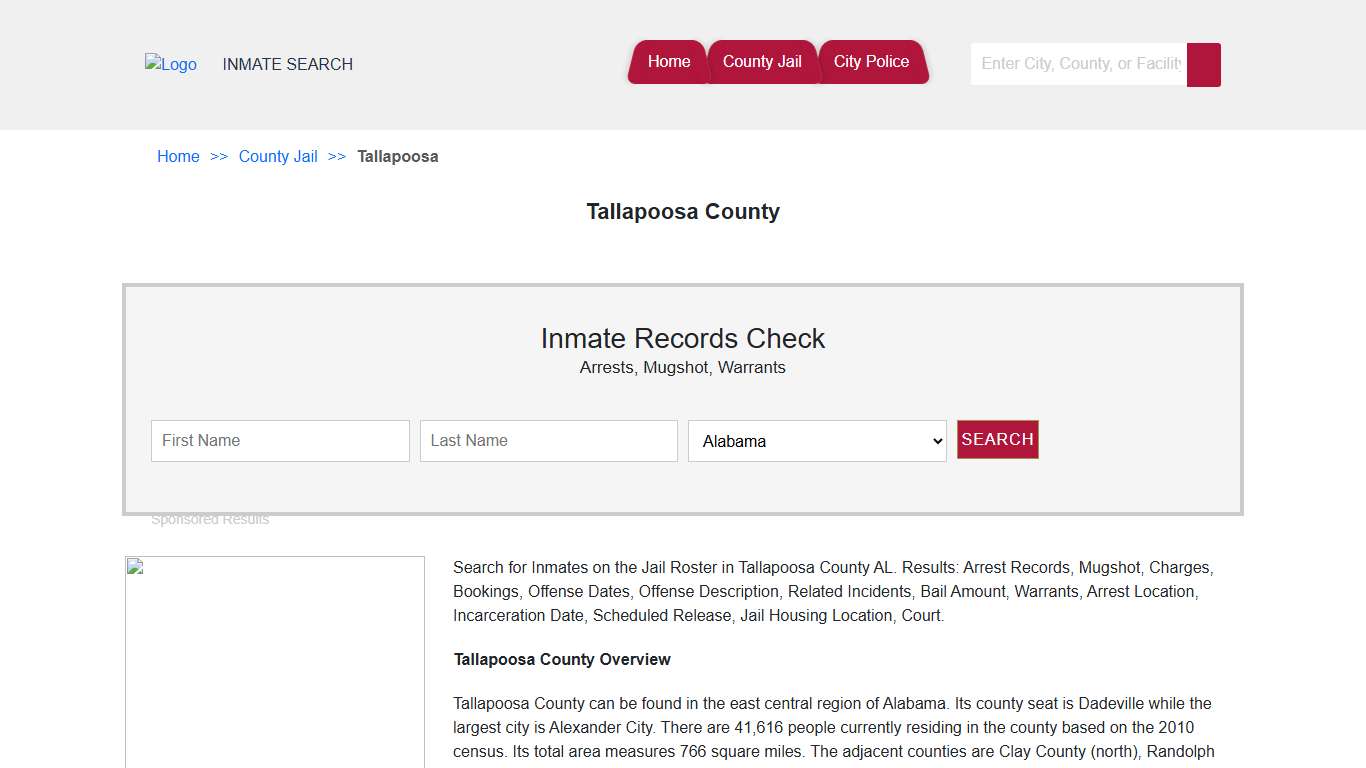 Tallapoosa County | Alabama Jail Inmate Search
